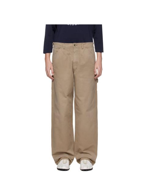 Maison Margiela Beige Herringbone Trousers