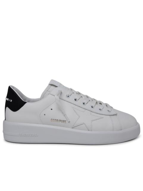 Golden Goose Golden Goose Purestar Sneakers In White Calf Leather Men