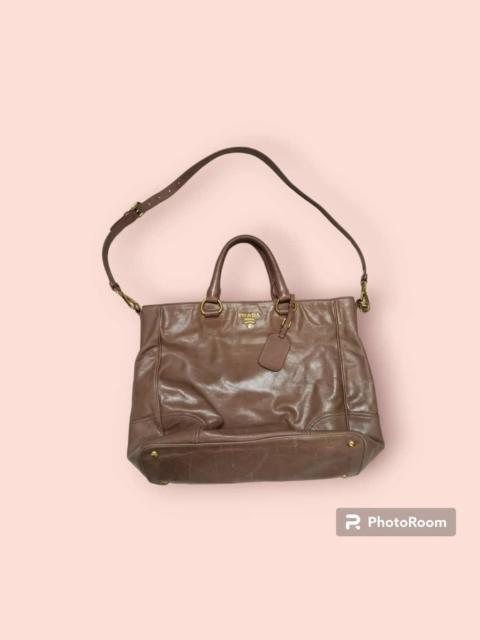 Prada Authentic Prada Leather Tote Shoulder Bag