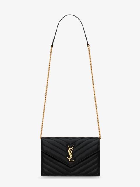 SAINT LAURENT Saint Laurent Envelope MatelassÃ© Lather Shoulder Bag