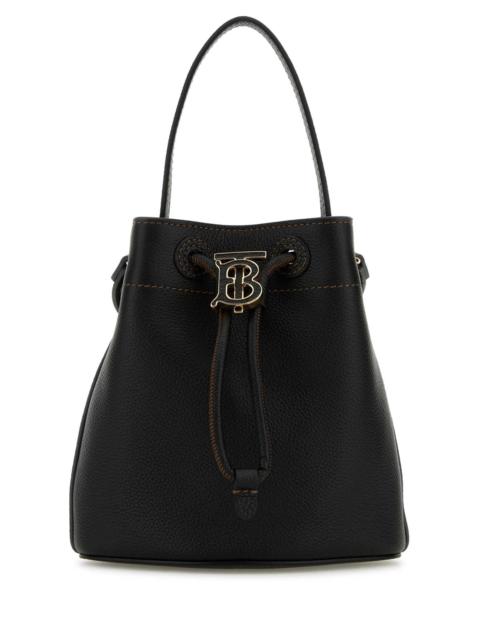 Burberry Women Black Leather Bucket Bag