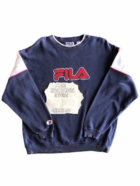 Other Designers Vintage - Vintage Fila Spellout Big Logo Embroidered Sweatshirt