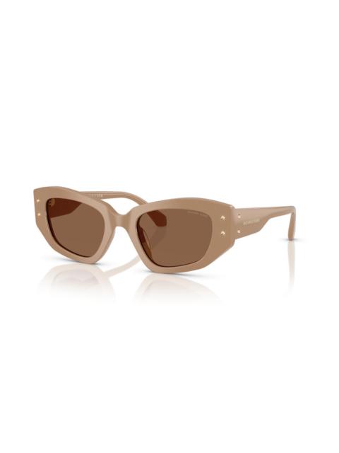 Other Designers Michael Kors Le Praz Brown Cat Eye Ladies Sunglasses MK2234B 355573 50