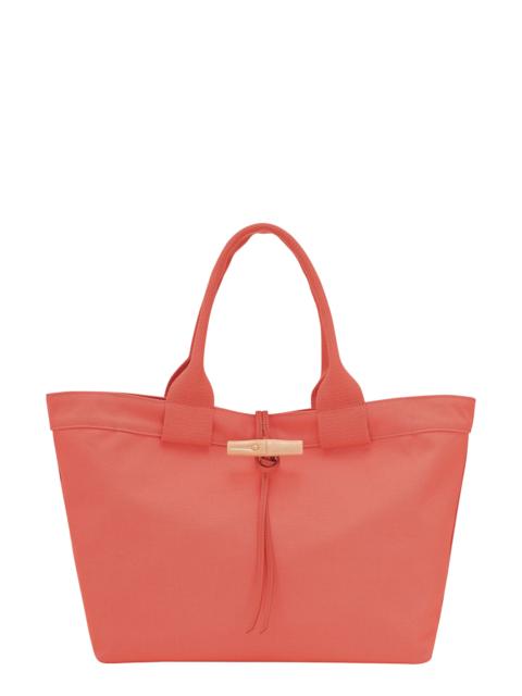 Longchamp Longchamp Large Le Roseau Toile Cotton Canvas Tote in Sunset at Nordstrom
