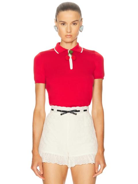 Valentino Embroidered Cherry Top