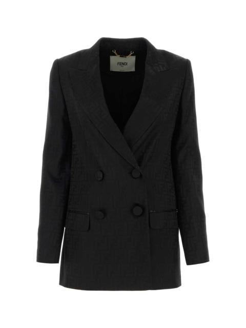 FENDI Embroidered Satin Blazer