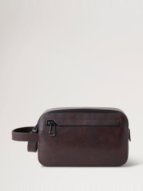 Mulberry Double Zip Wash Case
Dark Chocolate Two-Tone Leather