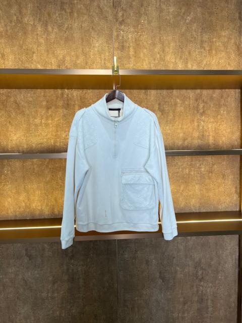 Louis Vuitton Louis Vuitton Virgil Abloh Velour Multipocket Quarter Zip Pullover Sweater