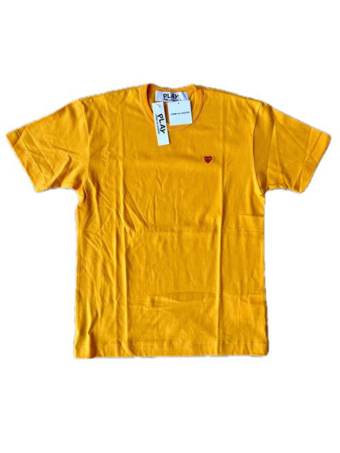 Comme Des Garçons CDG PLAY Yellow Small Heart Logo T-Shirt