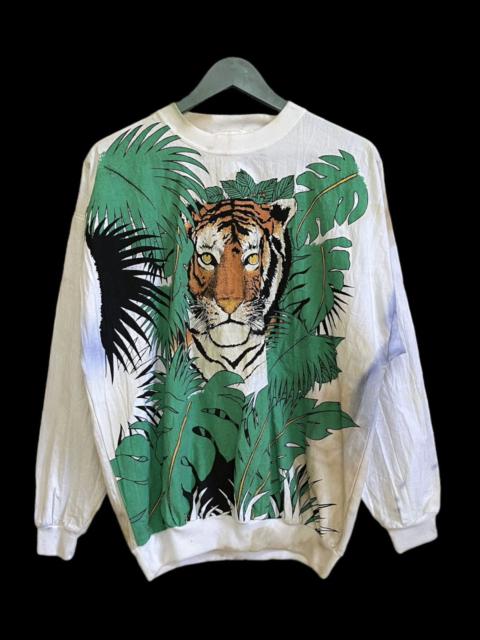 Other Designers Vintage Hawaiian Flavor Tiger Motif Sweatshirt