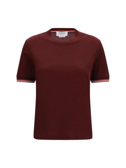 Thom Browne Thom Browne Wool-blend T-shirt Burgundy