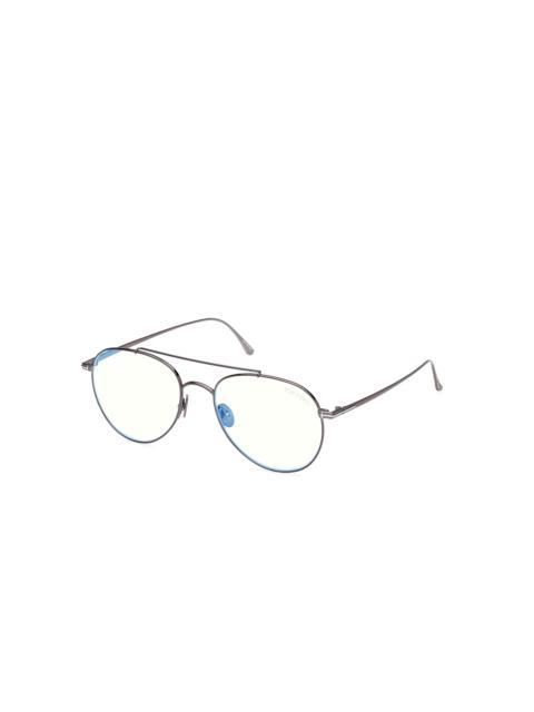 TOM FORD Tom Ford Blue Light Block Pilot Men's Eyeglasses FT6040-B 008 53
