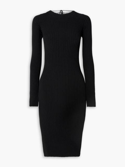 Stella McCartney Lace-up ribbed-knit dress