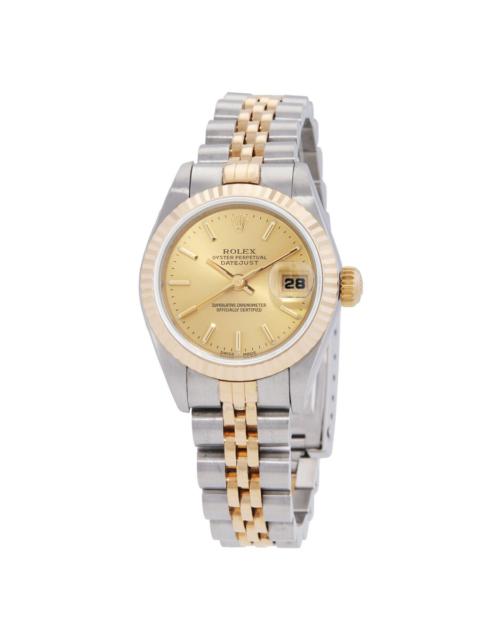 Pre-owned Rolex Datejust Automatic Champagne Dial Ladies Watch 69173CSJ-1