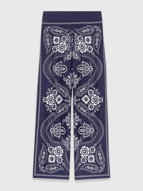maje Flowing bandana print pants