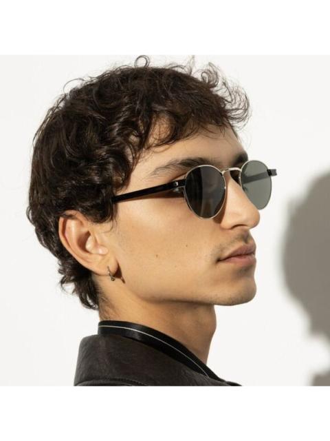 Other Designers Saint Lautrent - NEW Saint Laurent SL707 002 Gold Havana Green Oval Unisex Sunglasses
