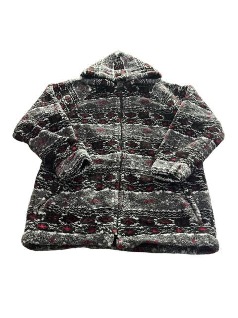 Other Designers Native × Vintage - Vintage Piko Aztec Navajo Native Art Deep Pile Fleece Jacket