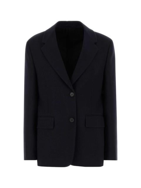 Prada Prada Women Midnight Blue Wool Blazer