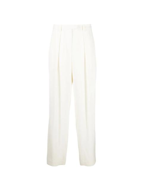 Brunello Cucinelli Brunello Cucinelli Natural Wool Blend Pleated Trousers