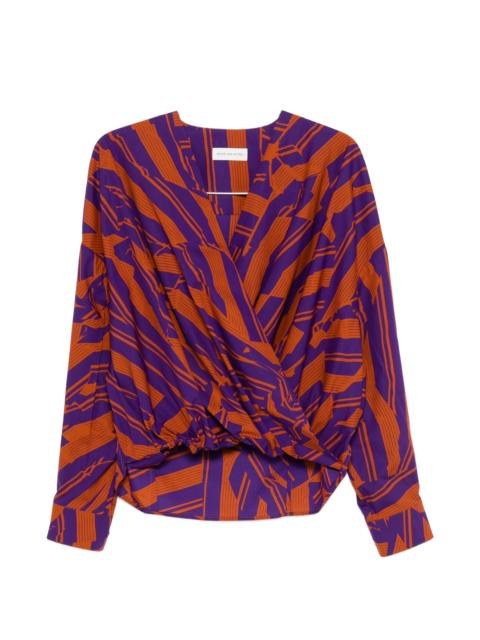 Dries Van Noten Dries Van Noten Printed V-neck Blouse