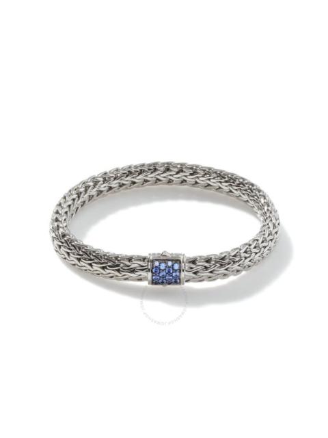 Other Designers John Hardy Classic Chain Blue Sapphire Sterling Silver Pave Bracelet - Bbs90409bspxum
