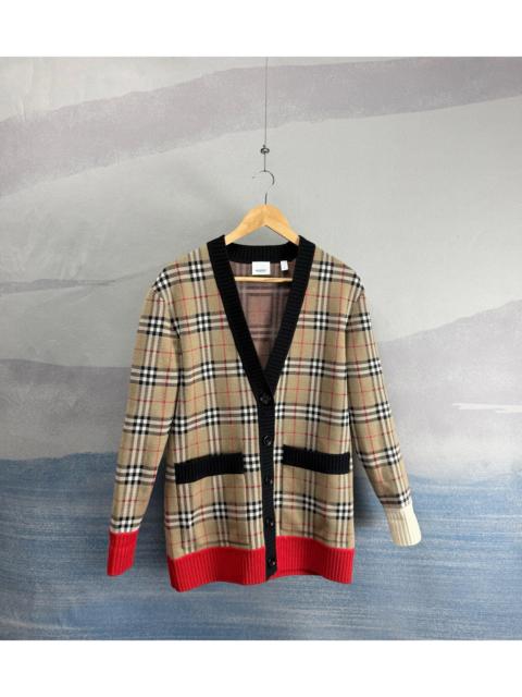 Burberry Burberry khaki check cardigan