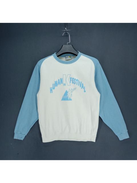 Other Designers Vintage - Vintage 96' Human Festival Big Logo Sweatshirt #1485-49