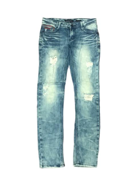 Other Designers Distressed Denim - JAPAN DESIGNER DIOR-DIO DISTRESSED PATCHWORK JEANS