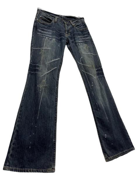 Other Designers Japanese Brand - 🔥ROOT 3 Distressed Sashiko Embroidery Style FLARED Denim