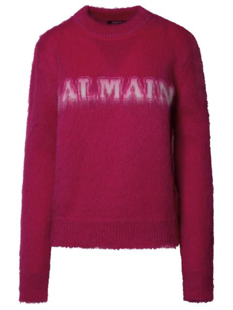 Balmain Fuchsia Virgin Wool Blend Sweater