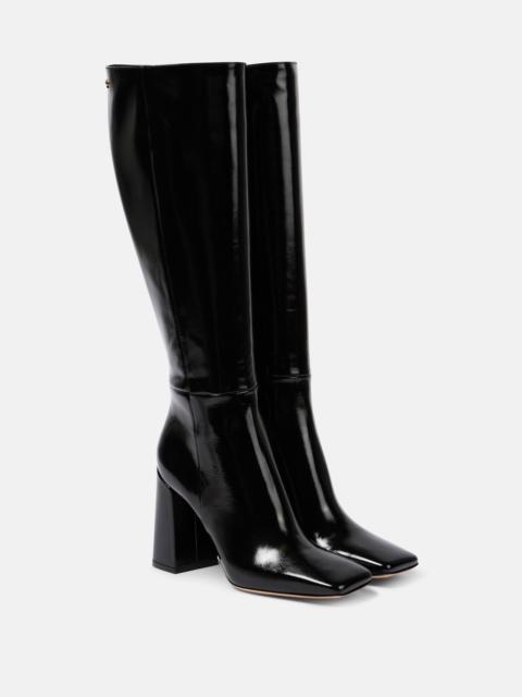 Gianvito Rossi 95 patent leather knee-high boots