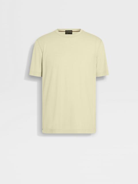 ZEGNA LIGHT YELLOW VELLUS AUREUM T-SHIRT