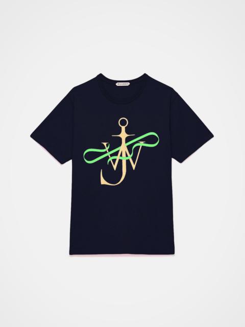 JW Anderson RIBBON ANCHOR T-SHIRT IN NAVY