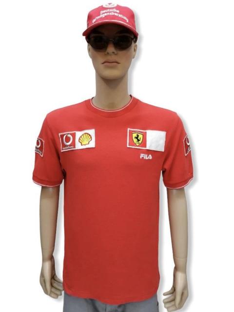 Ferrari 90's Fila x Ferrari x Vodafone x Shell F1 Crewneck T- Shirt