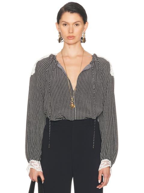 Chloé Geometric Crepe De Chine Blouse