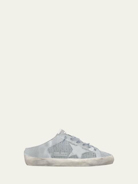 Golden Goose Sabot Embroidered Cotton Slide Sneakers