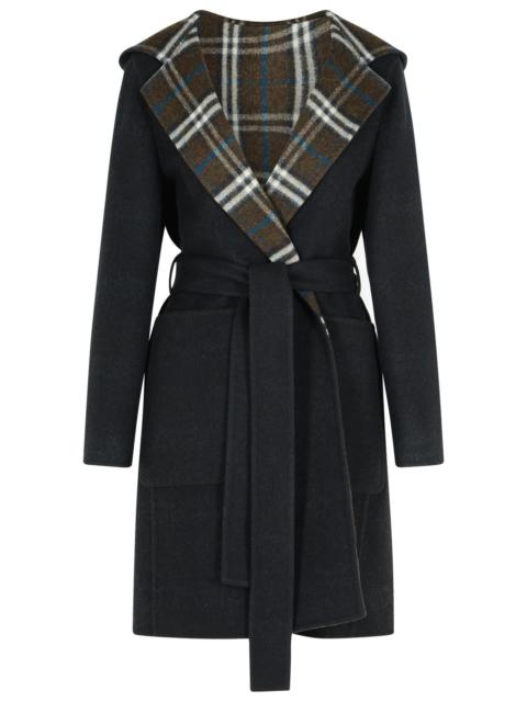 Burberry Burberry 'Hampshire' Reversible Black Wool Coat Women