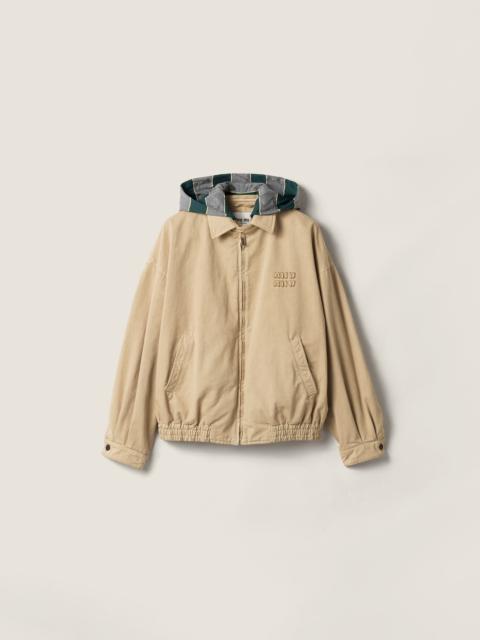 Miu Miu Old gabardine blouson jacket