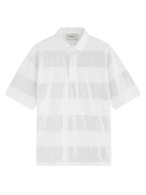 COPERNI Coperni Crystal-embellished Cotton Polo Shirt