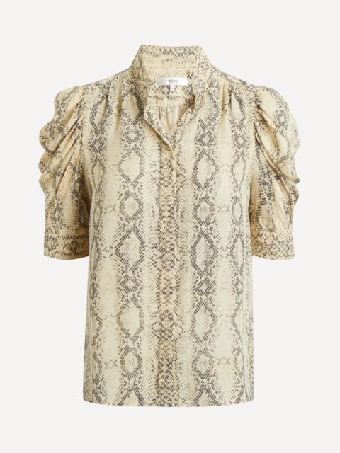 FRAME Silk Snake Gillian Blouse