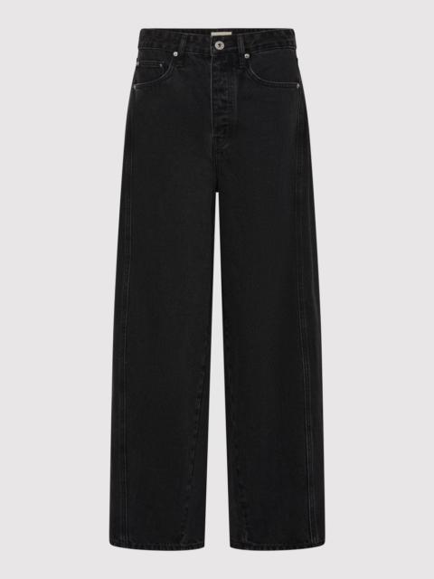 ST. AGNI Mid Rise Balloon Jeans - Washed Black