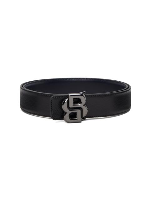 BOSS Black & Navy Reversible Double B Monogram Belt