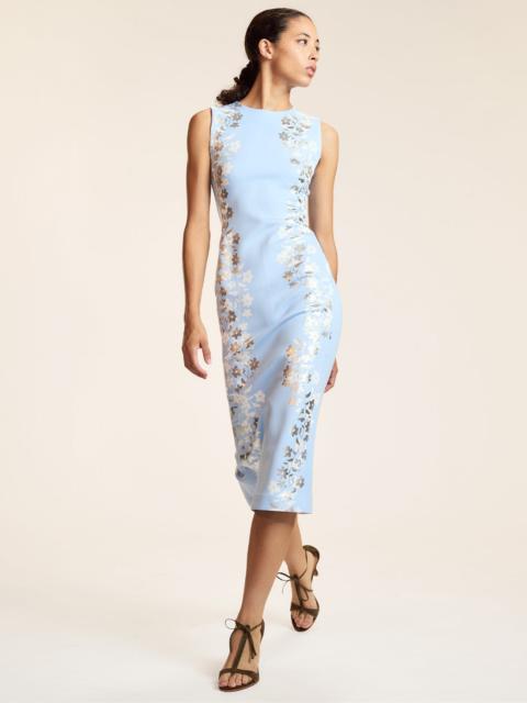 CYNTHIA ROWLEY Sleeveless Bonded Midi Dress