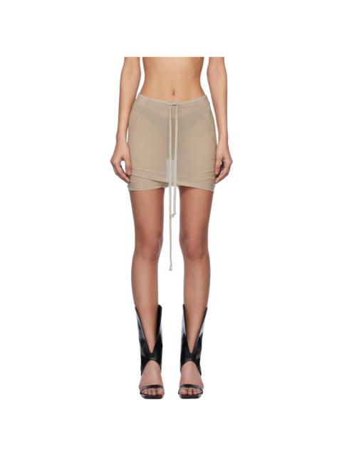 Rick Owens Taupe Hollywood Bud Shorts