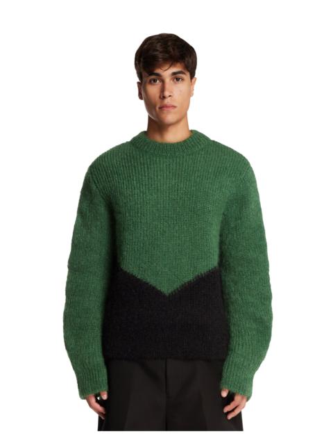 Jil Sander Green Wool Blend Crewneck Sweater