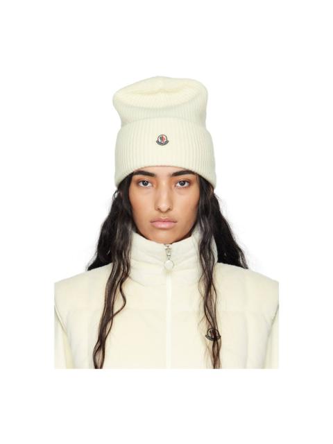 Moncler Off-White Wool Beanie