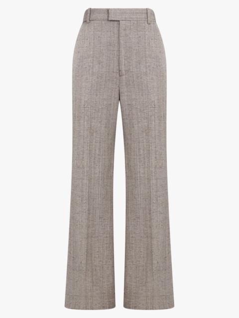 Bottega Veneta KNOTTED MELANGE TROUSER | BROWN/WHITE