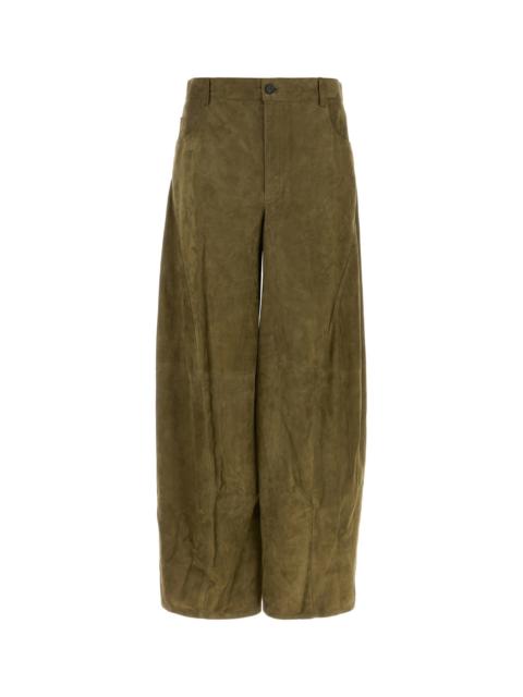 Marni Olive green suede pant