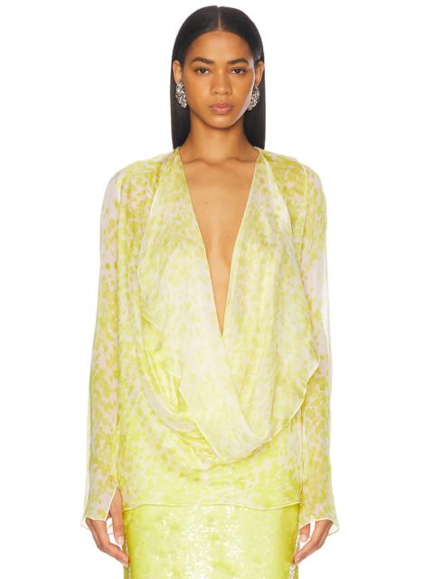 SEV Long Sleeve Draped Blouse