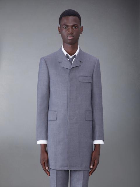 Thom Browne TWILL WOOL CLASSIC CHESTERFIELD OVERCOAT